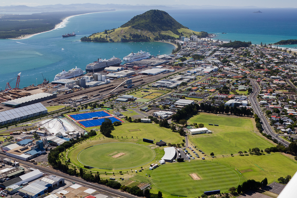 Cricket at Bay Oval Aerial