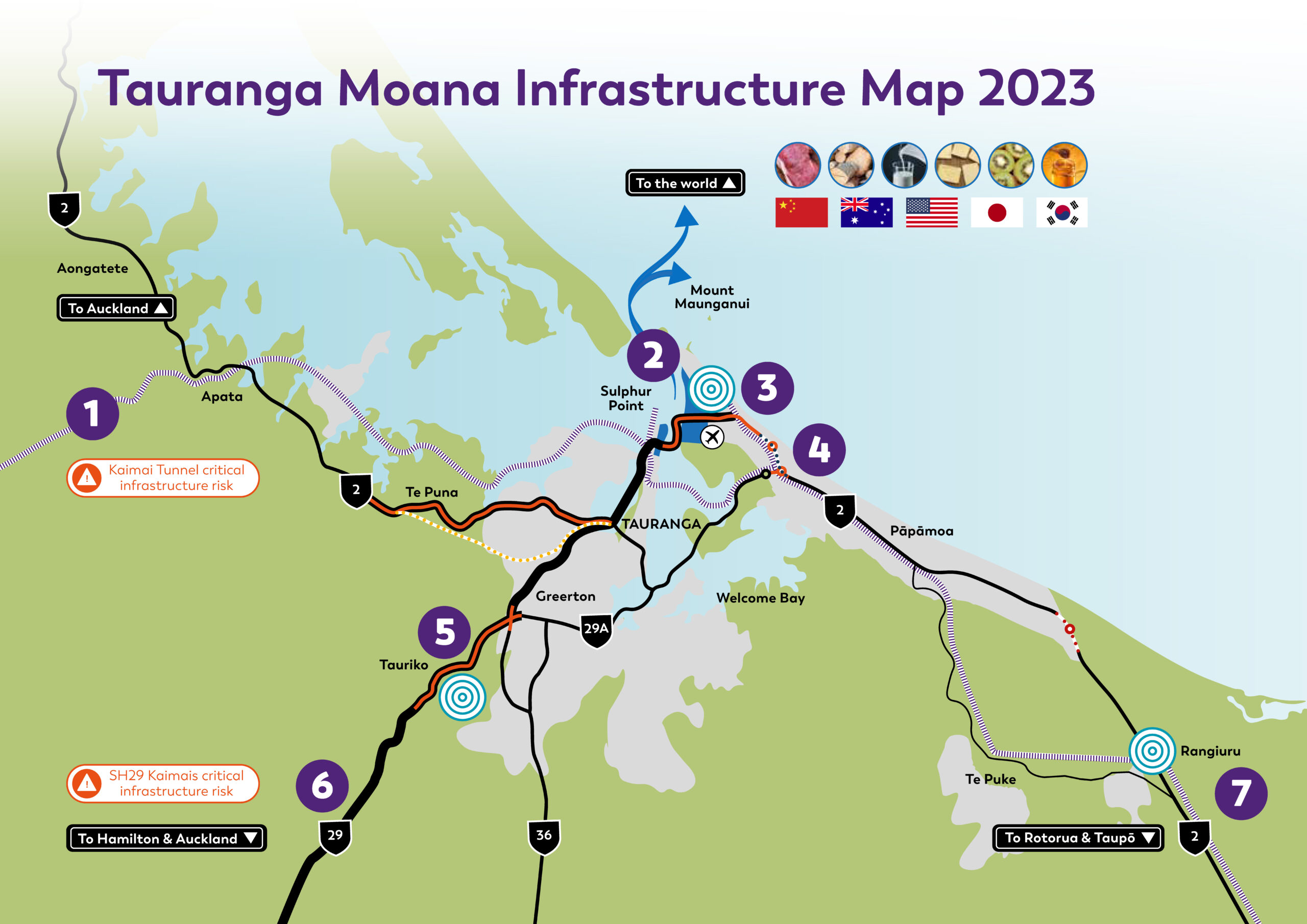 Tauranga Moana Infrastructure Map 2023